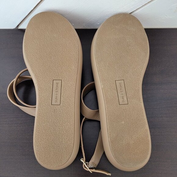 NEW Sun Stone Simonee Ankle-Strap Platform S Tapioca 10M Beige Sandals Women's - Picture 9 of 10